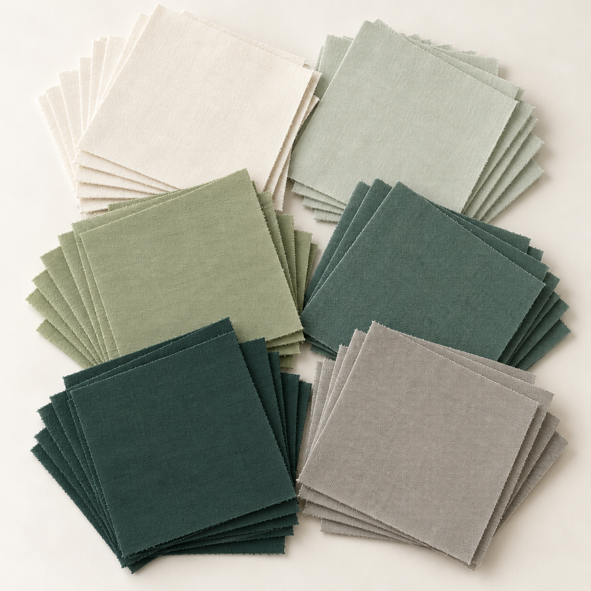 Woodland Mist Cotton 5-Inch Squares - 42 Pieces — AI-generated product concept, view 2