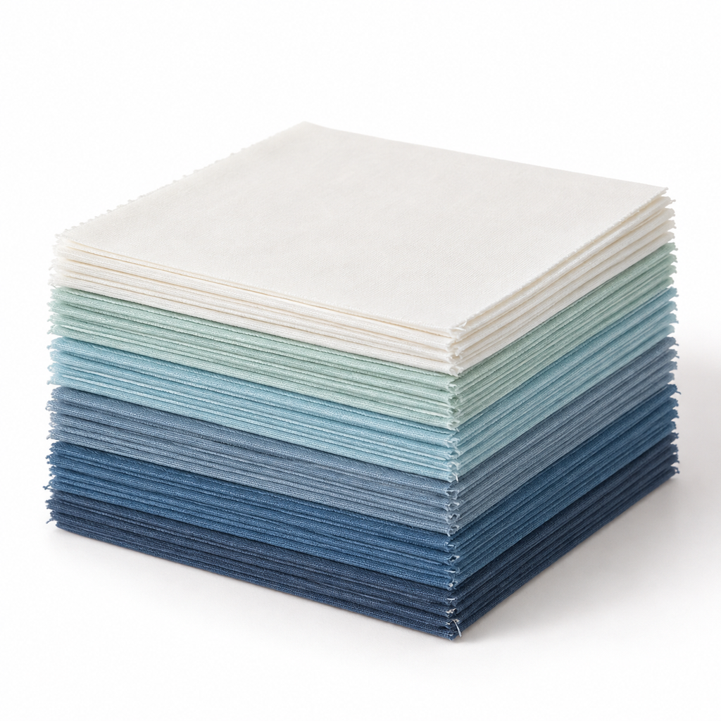 Coastal Sky Cotton 5-Inch Squares - 42 Pieces — AI-generated product concept, view 1