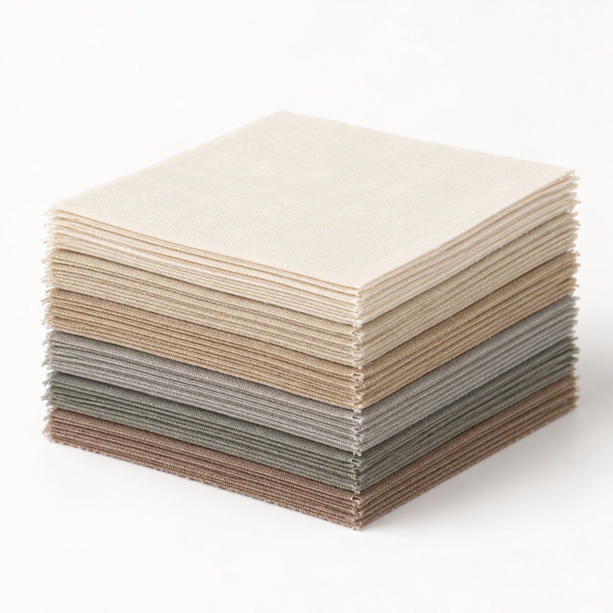 Quiet Neutrals Cotton 5-Inch Squares - 42 Pieces — AI-generated product concept, view 1