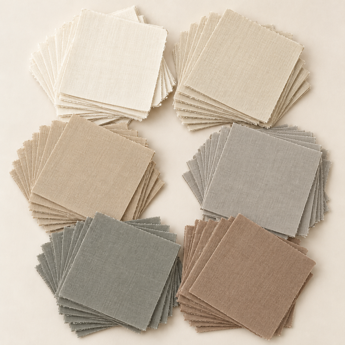 Quiet Neutrals Cotton 5-Inch Squares - 42 Pieces — AI-generated product concept, view 2