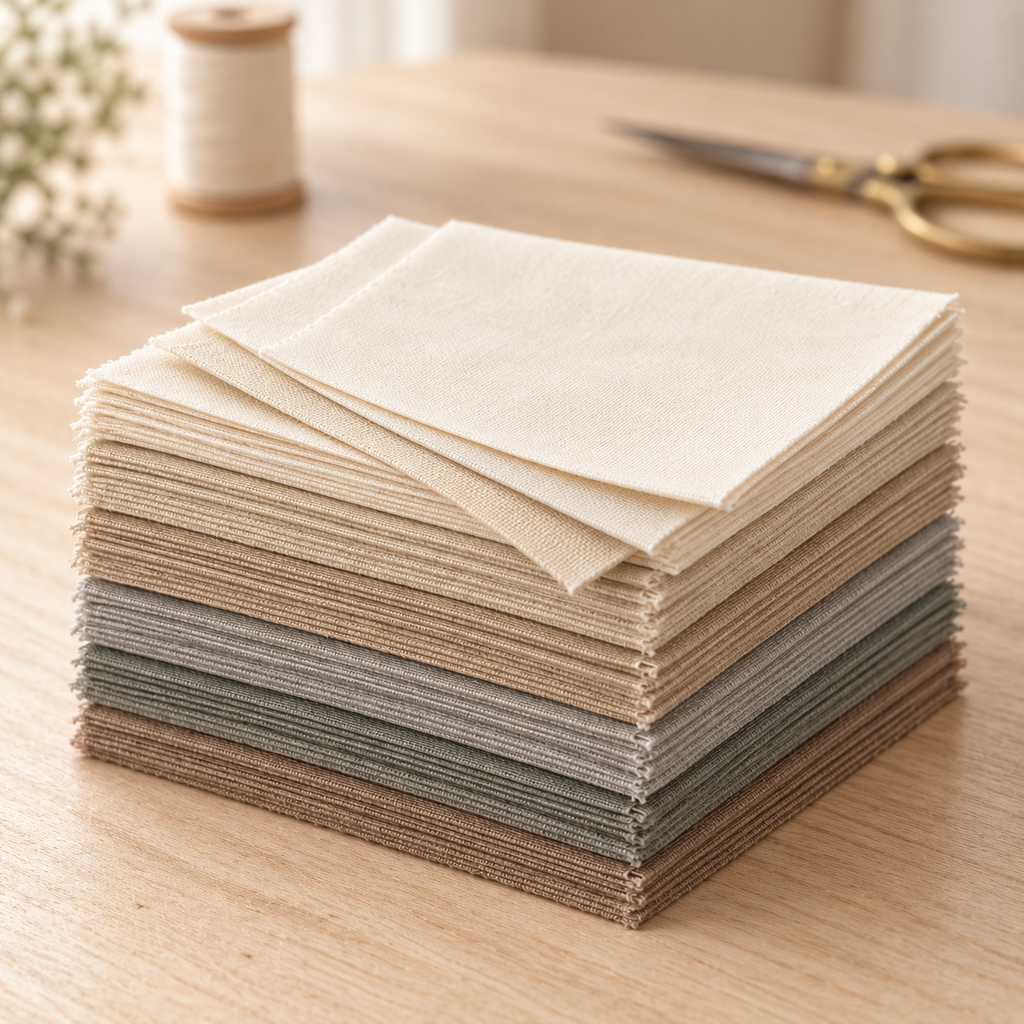 Quiet Neutrals Cotton 5-Inch Squares - 42 Pieces — AI-generated product concept, view 5
