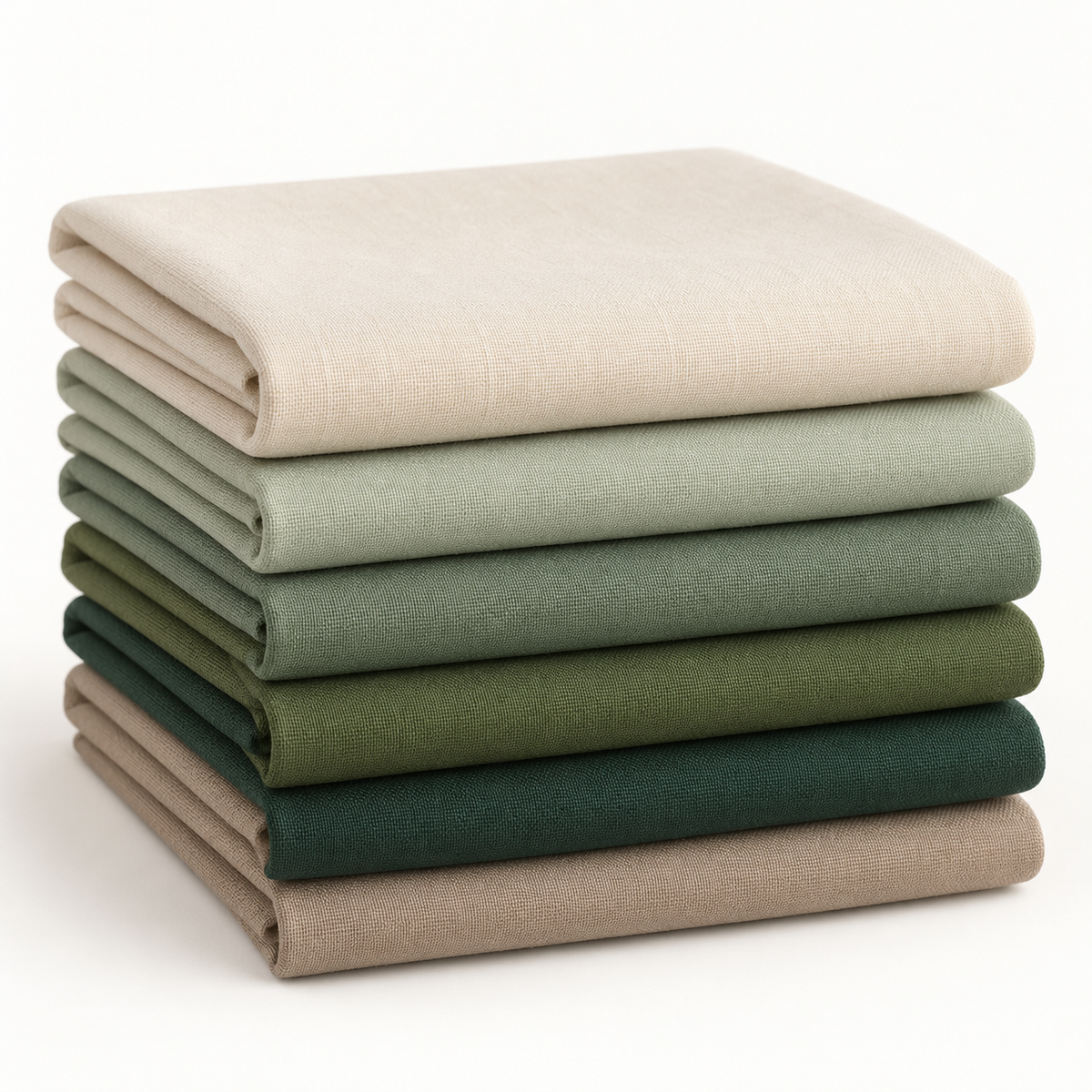 Meadow Sage Cotton Fat Quarter Bundle - 6 Pieces — AI-generated product concept, view 1
