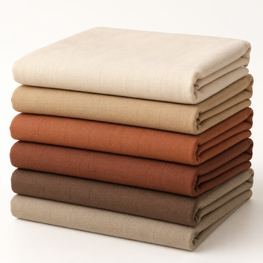 Clay & Linen Cotton Fat Quarter Bundle - 6 Pieces — AI-generated product concept, view 1