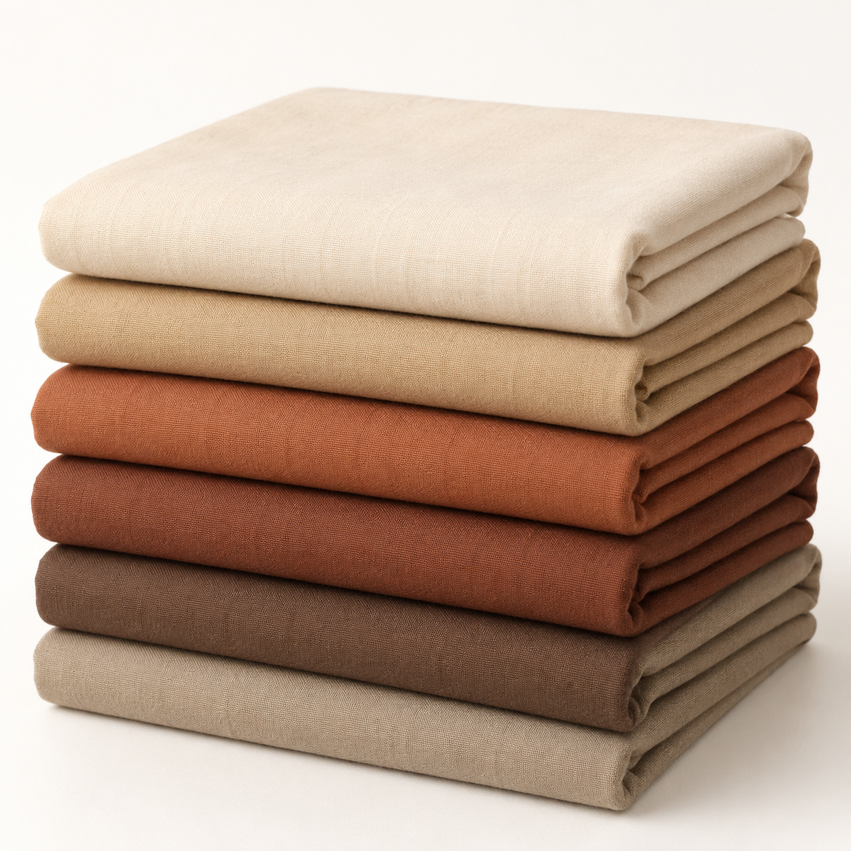 Clay & Linen Cotton Fat Quarter Bundle - 6 Pieces — AI-generated product concept, view 1
