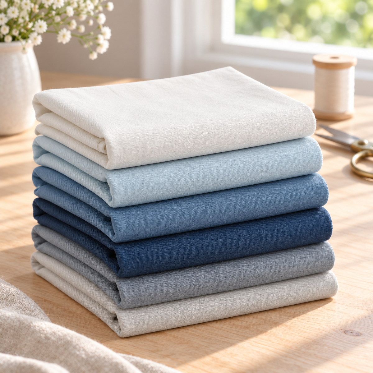 Blue Harbour Cotton Fat Quarter Bundle - 6 Pieces — AI-generated product concept, view 5