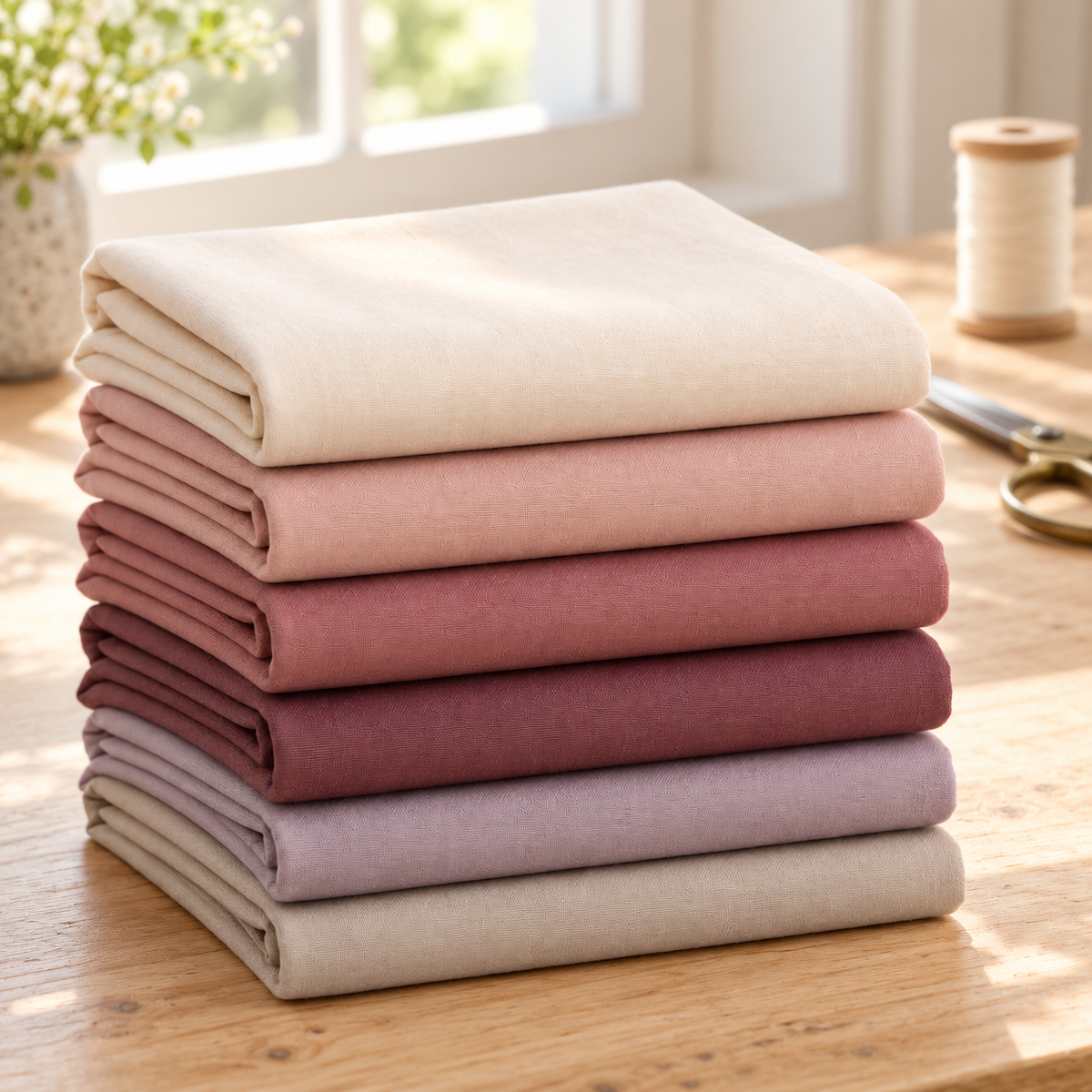 Rosewood Garden Cotton Fat Quarter Bundle - 6 Pieces — AI-generated product concept, view 5