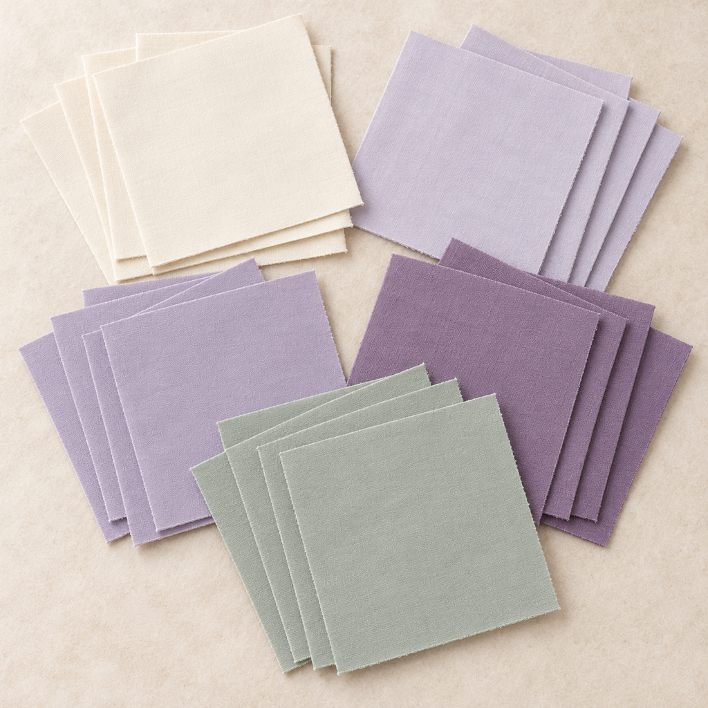 Lavender Haze Cotton 10-Inch Squares - 20 Pieces — AI-generated product concept, view 2