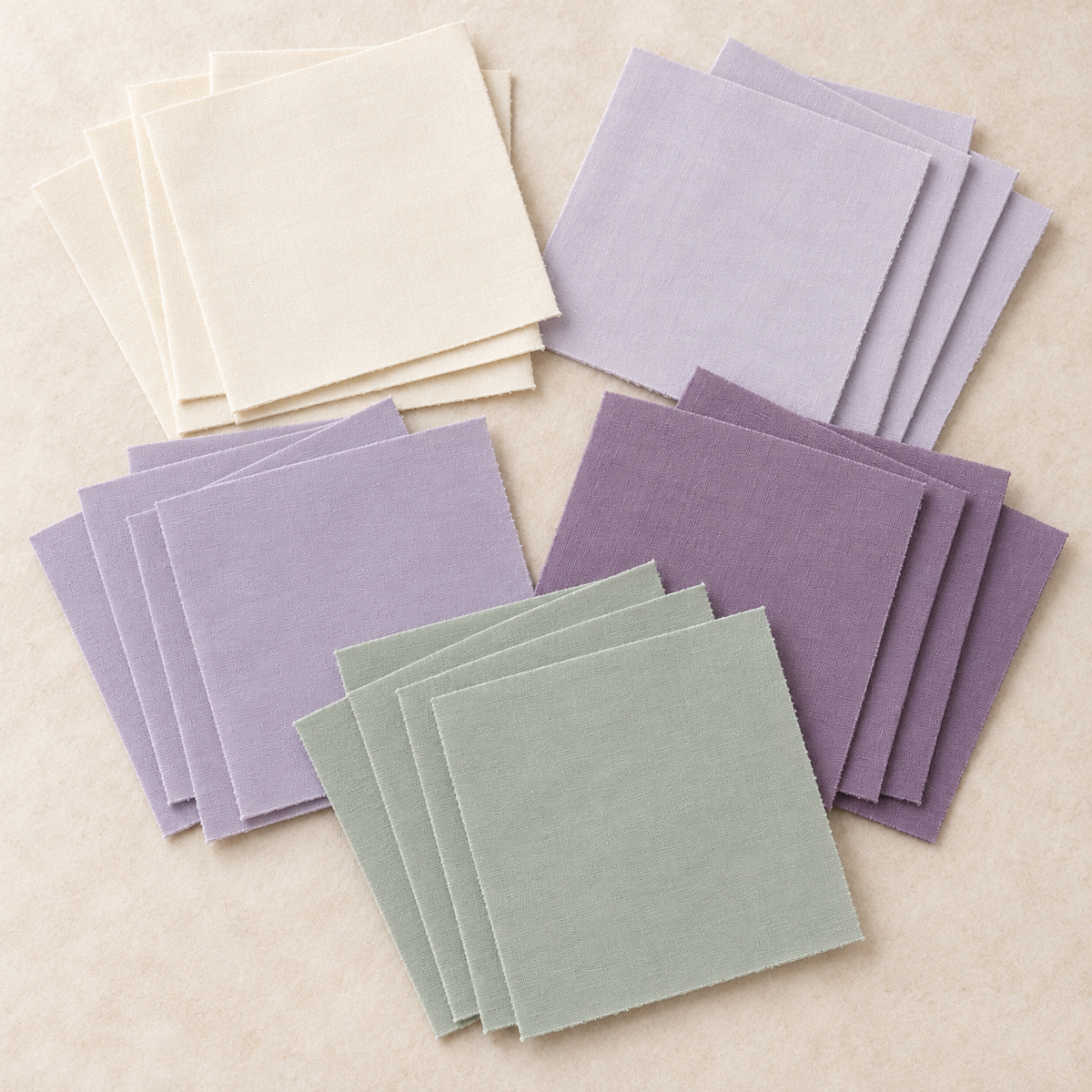 Lavender Haze Cotton 10-Inch Squares - 20 Pieces — AI-generated product concept, view 2