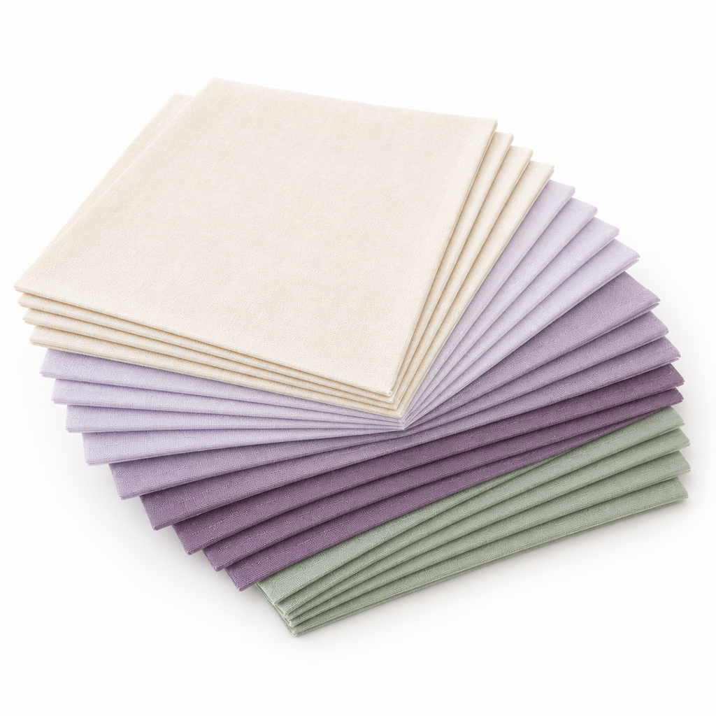 Lavender Haze Cotton 10-Inch Squares - 20 Pieces — AI-generated product concept, view 4