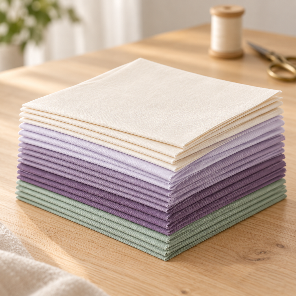 Lavender Haze Cotton 10-Inch Squares - 20 Pieces — AI-generated product concept, view 5