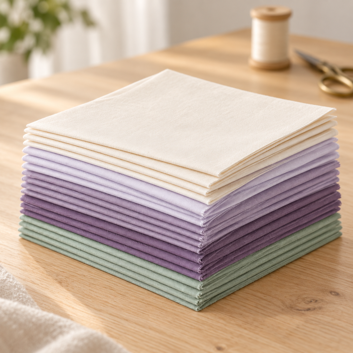 Lavender Haze Cotton 10-Inch Squares - 20 Pieces — AI-generated product concept, view 5